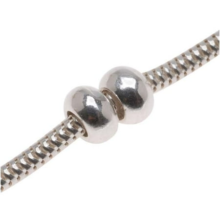 Sterling Silver Rondelle 2.3mm Hole Spacer Bead - Fits European Style - 3x5mm (2)