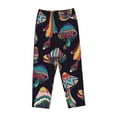 thumbnail image 4 of Disketp Colorful Mushrooms Print Women'S Comfy Pajama Pants Casual Drawstring Palazzo Lounge Wide Leg Pants, 4 of 9