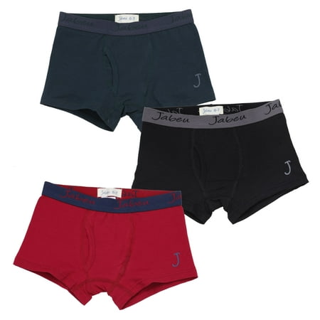 Fold Over Waist Boxer - Jabeu Boys Boxer Briefs - Cotton Underwear For kids, Toddler and Teens - 3 Pack Assorted Colors - Assorted-1 - 6-7 (Weight:50-56 Waist: 22-23)