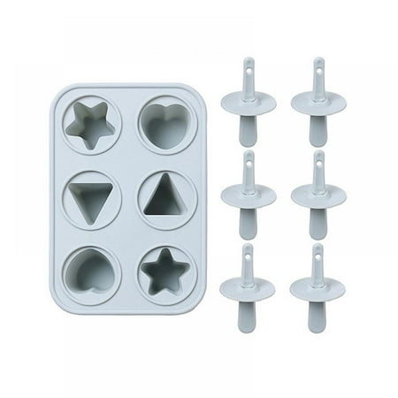 

DIY 6 Continuous Silicone Popsicle Mold Handmade Homemade Ice Cubes Mold Box
