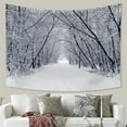 thumbnail image 4 of DaShan Winter Snow Forest Tapestry Wall Hanging,Winter Landscape Backdrop for Bedroom Living Room Dorm,60"Wx50"L, 4 of 5