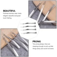 thumbnail image 3 of 4 Pcs Fruit Fork Wedding Decor Mini Cakes Stainless Steel Tableware Cutlery Forks Cocktail Two-tine Cupcakes, 3 of 6