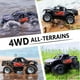 thumbnail image 4 of Camiones monstruo impermeables para niños, coche anfibio de 2.4G, barco RC todo terreno escala 1:16 para niños y adultos, 4WD, 2 baterías recargables, 4 of 6