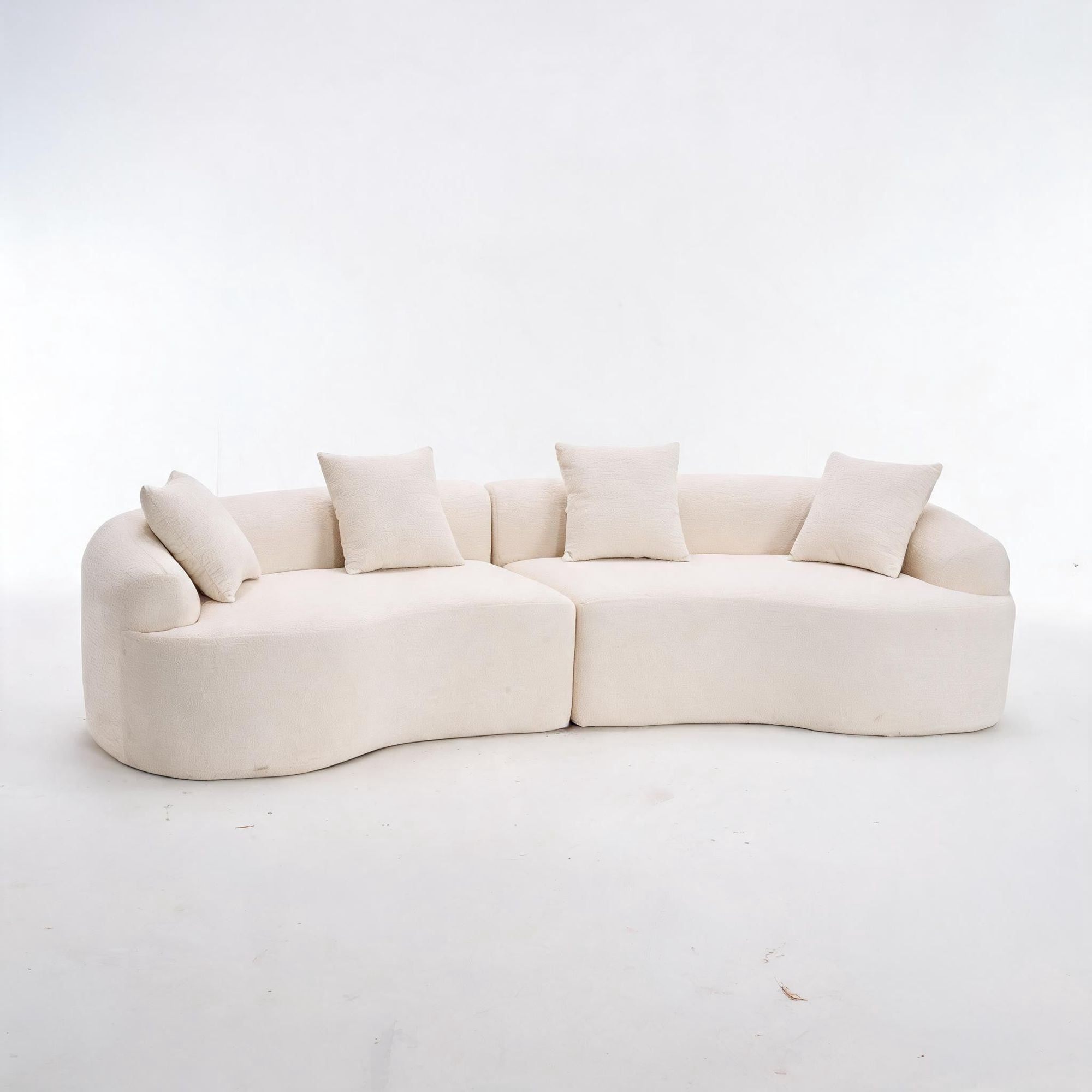 Sailvan 110" Boneless Modular Sectional, Chenille Sleeper Couch for Living Room Apartment