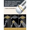 thumbnail image 2 of 11.8 Inch Rain Shower Head with 6 Modes Handheld Water Spray，High Pressure Showerhead Combo with 11 Inch Adjustable Extension Arm, Chrome, 2 of 8
