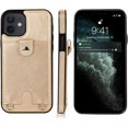 thumbnail image 3 of Necklace Crossbody Case for iPhone 12 Mini,PU Leather Wallet Lanyard Case Cover with Card Holder Adjustable Detachable Anti-Lost Neck Strap Case for iPhone 12 Mini,5.4",Gold, 3 of 13