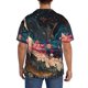 thumbnail image 3 of Balery Abstract Peacock Painting Camisa Casual de Manga Corta con Botones para Hombre, Texturizada, Estilo Cubano, para Playa, Verano-XX-Large, 3 of 5