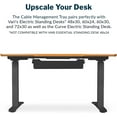 thumbnail image 2 of Vari Cable Management Tray - Under Desk Cord & Wire Organizer - Ideal for Home Office Sit Stand Desks - Fits Adjustable Electric Standing Desk 48x30, 60x30, 60x24, 72x30 - Easy Assembly (Black), 2 of 6