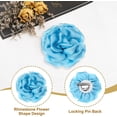 thumbnail image 3 of Silk Satin Flower Brooch Pin, Large Peony Floral Lapel Pin, 3 of 5