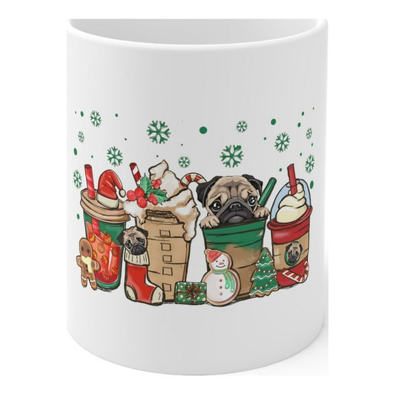 Funny Christmas Pug Mug, Gift for Pug Lovers