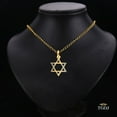 thumbnail image 4 of 14k Yellow Gold Star of David Pendant - Height 17 MM Width15 MM, 4 of 9