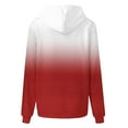 thumbnail image 4 of Jinhomg Hoodies for Women Trendy Gradient Color Long Sleeve Sweatshirts Fall Casual Cozy Drawstring Hooded Sweatshirt with Kangaroo Pocket Wine M, 4 of 6
