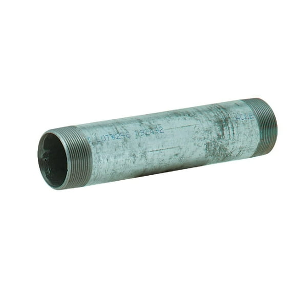 Yunque para tubos de acero, 2 pulgadas, NPT, macho, 25 cm, galvanizado