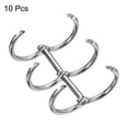 thumbnail image 3 of Unique Bargains 0.79' Dia. 3 Circle Detachable Metal Binder Rings Loose Leaf Rings, Silver Tone 10 Pack, 3 of 6