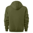 thumbnail image 5 of WRKEKC Hoodies for Men Solid Color Button Down Drawstring Hooded Sweatshirt with Kangaroo Pocket for Fall Winter Casual Daily & Lounge Outfits, 5 of 5