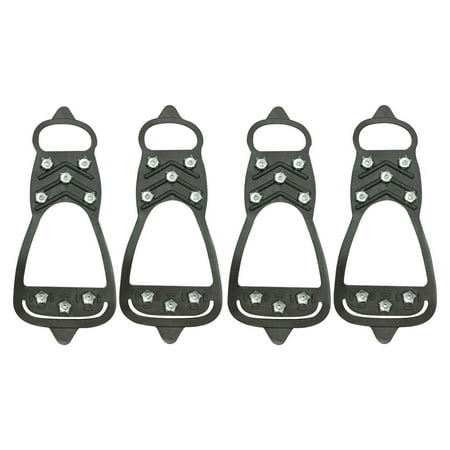 karymi Outdoor 8-tooth Crampons Snow Non-slip Shoe Cover Ice and Snow Wear-resistant Snow Shoe Spikes Birthday Gifts for Men Sports and Outdoors