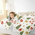 thumbnail image 4 of Feelyou Ribbon Xmas Tree Full Size Comforter Sets, Kawaii Santa Claus Bedding Comforter Set, Dreamy Winter Snowflake Reversible Bedding Sets, Microfiber Bedroom Decor, 3 Pieces, 4 of 8