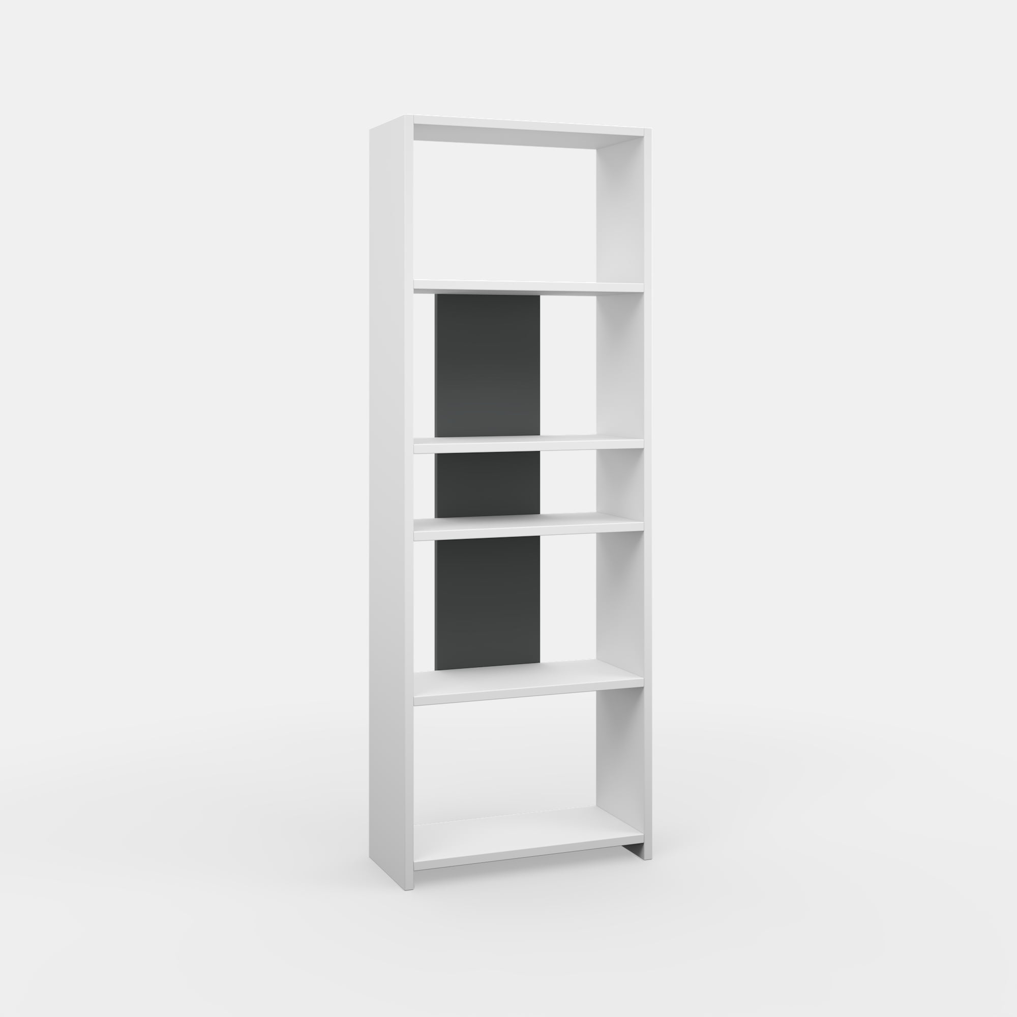 Ada Home Decor Diosp Multiple Tier Open Shelf Modern Bookcase, Anthracite/White