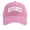 Pink, variant on Womens Beach Hat Women Retro Washed Denim Gulf Coast Print Baseball Hat Black One Size