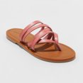 thumbnail image 1 of Universal Thread Women's Maritza Multi Strap Toe Slide Sandal -9W - Pink, 1 of 7