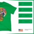 thumbnail image 4 of Tee Hunt Howling Wolf and Moon T-Shirt Dean Russo Colorful Wild Life Men's Tee, Green, Large, 4 of 5