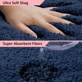 thumbnail image 6 of Tripumer U-Shaped Toilet Shaggy Bathroom Contour Rug 20 x 20 inch U Shape Toilet Mat Navy Blue, 6 of 9