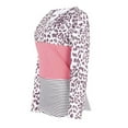 thumbnail image 5 of asdoklhq Long Sleeve Shirts for Women,Womens New Leopard Print splicing Leisure Long-Sleeved V-Neck Blouse, 5 of 9