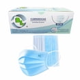 thumbnail image 4 of 50 Cubrebocas Dl Tricapa Quirúrgico Mascarilla Color Azul Azul Claro Liso, 4 of 4
