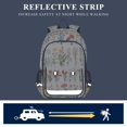 thumbnail image 5 of FORMRS Unisex School Backpack 17" Student Travel Bag with Laptop Compartment, Beige Wildflowers, 5 of 7