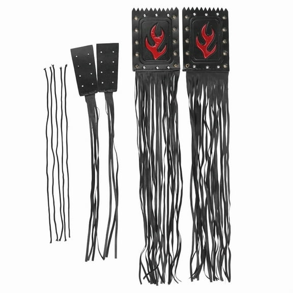 4Pcs/Set Universal PU Motorcycle Handlebar Tassel Fringe Grip Cover Lever for Victory Cruiser
