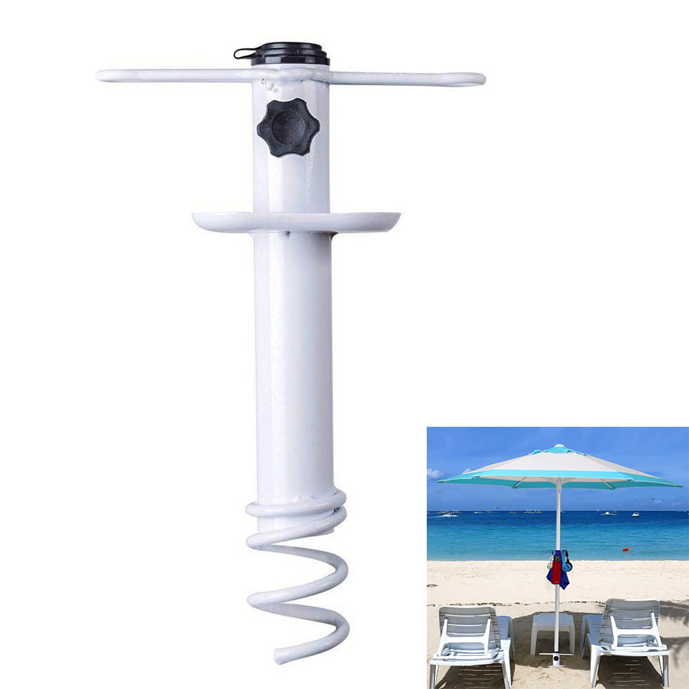 Shade Beach Umbrella Holder Anchor Spiral Stake for Sand Fishing Pole NEW 