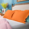 thumbnail image 5 of Ntbay 2 Pack Double Brushed Microfiber Standard Pillow Shams with 2" Flange, Wrinkle, Fade, Stain Resistant Sham, 20"x26", Orange, 5 of 5
