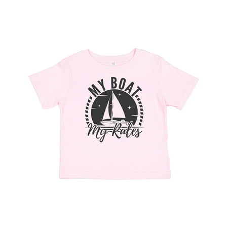 

Inktastic My Boat My Rules Sailing Captain Gift Toddler Boy or Toddler Girl T-Shirt