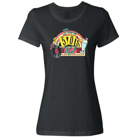 Inktastic I'm a 50's Kid 1950's Style Birthday Jukebox Women's T-Shirt
