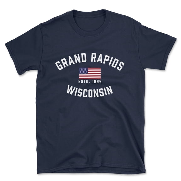 Grand Rapids Wisconsin Patriot Men's Cotton T-Shirt