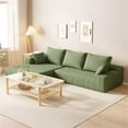 thumbnail image 5 of CRO Decor L-shaped Corduroy free-install fully foam-filled living room sofa, 5 of 19
