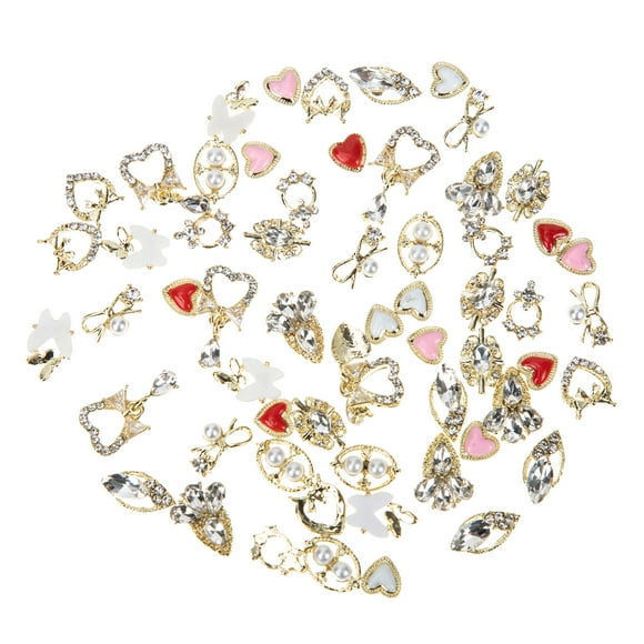 Miangastore 60pcs Alloy Nail Charms Pendants Baroque Style Nail Charms Nail Decorations