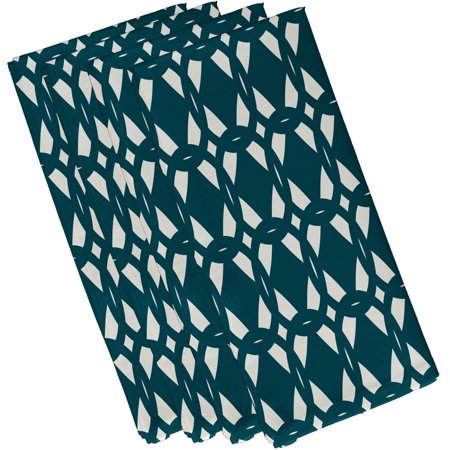 Simply Daisy 19  x 19  Moroccan Medley Geometric Print Napkins  Set of 4
