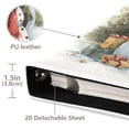 thumbnail image 4 of PU Leather Photo Album with Self-Adhesive Pages Scrapbook DIY Picture Holds 20+ Sheets Watercolor Clipart Snowmen, 4 of 9