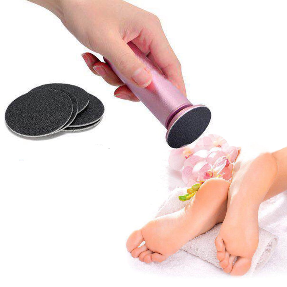 Pinkiou Electric Foot Callus Remover for Feet (Speed Adjustable) with 60pcs Replacement Sandpaper Discs Professional Pedicure Foot File for Women Men Dead Dry Hard Skin Calluses Pink