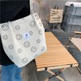 thumbnail image 3 of Bolsa A Cuestas Bolso De Mano Bolso de mano de pana para mujer, bonito Bolso de hombro cosmético con cara sonriente (A 2 uds), 3 of 8
