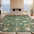 thumbnail image 2 of Design&I 2'x3' Ultra Soft Door Mat, Oval Dining Vintage Trellis Distressed Botanical Motifs Table None Fluffy Washable Easy Care Indoor rug for Bedside Entryway, 2 of 7