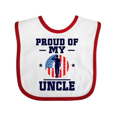 

Inktastic Military Uncle Proud Nephew Gift Baby Boy or Baby Girl Bib