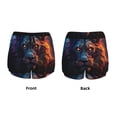 thumbnail image 5 of Lsque Forest Cool Lion Printed Women's Running Shorts with Liner Pockets,Elastic Quick Dry Workout Athletic Gym Yoga Shorts,Womens High Waist Shorts-, 5 of 9