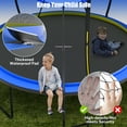 thumbnail image 5 of 12Ft Trampoline for Kids and Adults, Segmart Outdoor Trampoline with Fiberglass Rods, Recreational Trampoline with Smart Zipper System, 800lbs Weight Capacity Trampoline for Backyard Garden Patio, 5 of 8