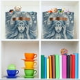 thumbnail image 6 of 2 Pack Storage Bins with Handle Fabric Organizer Basket Foldable Box Woman with Third Eye and Planet 14.2x10.2x8.3, 6 of 8