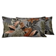 thumbnail image 1 of VargottamIndoor/OutdoorPolyester FabricLumbarPillowCover,All-Weather Waterproof Rectangular Cushion Case for Patio Furniture,12" x 18"Set of 2 -Tropical-53, 1 of 6
