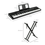 Best Choice Products 88-Key Full Size Digital Piano for All Player Levels w/ Semi-Weighted Keys, Stand, Pedal - Black