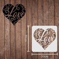 thumbnail image 2 of Love Heart Stencils Template 11.8x11.8inch Plastic Mandala Heart Drawing Painting Stencils Square Reusable Stencils for Painting on Wood Floor Wall and Tile, 2 of 9