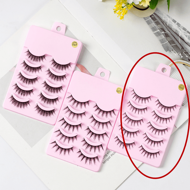 Toyella 5 Pairs Manga Lashes New Arrival Anime Cosplay Natural Wispy Korean Makeup Artificial 5716